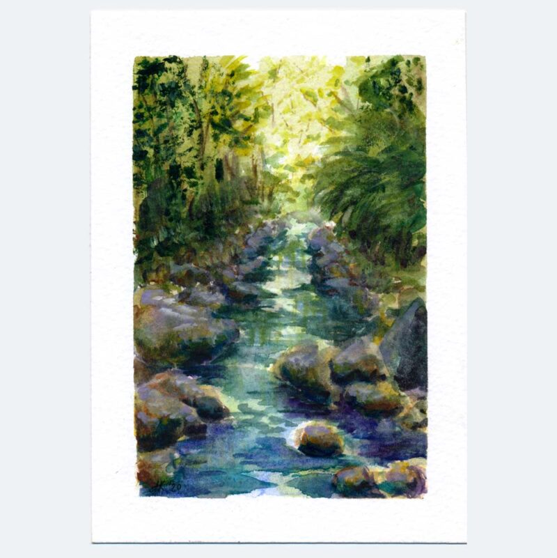 Forested Riverkin | Original | 15x10.4cm