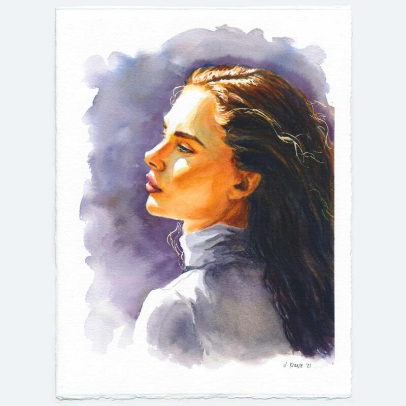 Portrait of a Well-Lit Lady | Original | 20.4x27cm