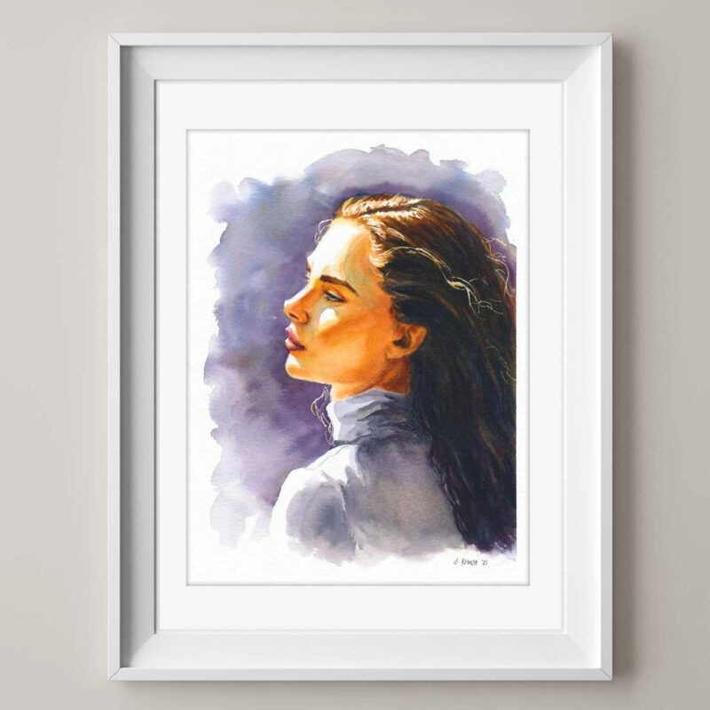 Portrait of a Well-Lit Lady | Original | 20.4x27cm - Image 2